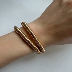 Gold Beaded Bracelet set